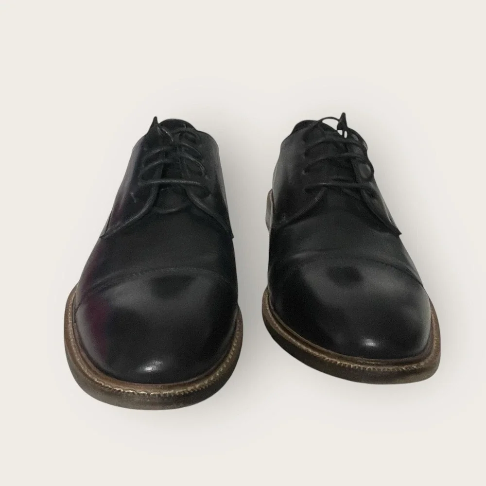 Vince Camuto VY- Lamson Mens Black Leather Oxford‎ Dress Shoes Size 9M